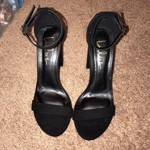 NEVER WORN Black Suede Heels
